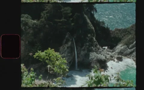 Big Sur McWay Falls Super 8 Stock Footage 221788761