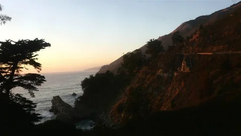 Big sur mountains time lapse Stock Footage 72450043