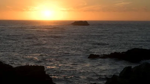 Big Sur Pacific Sunset 4k Stock Footage 97180775