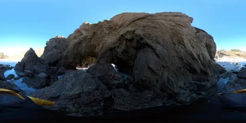 Big Sur Pfeiffer Beach VR 360 Equirectangular 04 Hiking California Coast USA Video stock 239913559