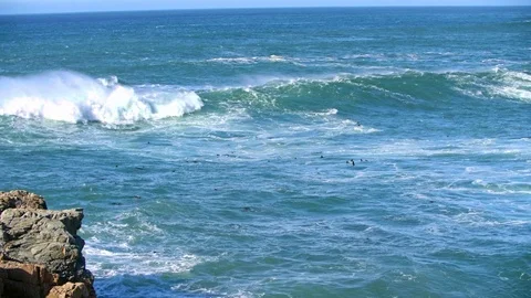 Big Sur Stack Rocks and Waves Stock Footage 103332807