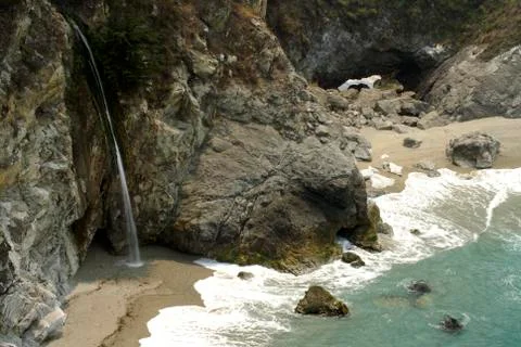Big sur waterfall Stock Photos