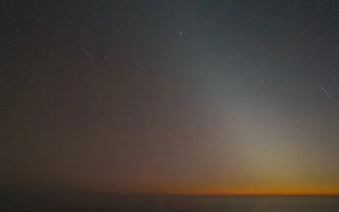 Big Sur Zodiacal Light in Winter Vídeos de archivo 344903804