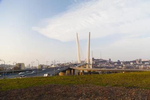 Big suspension bridge Stock Photos