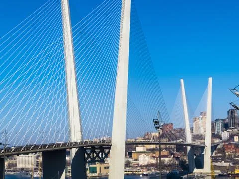 Big suspension bridge Stock Photos