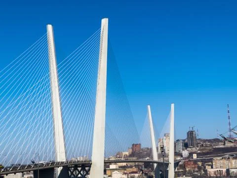 Big suspension bridge Stock Photos