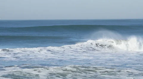 Big Swells at Ocean Beach Stock Footage 36670068