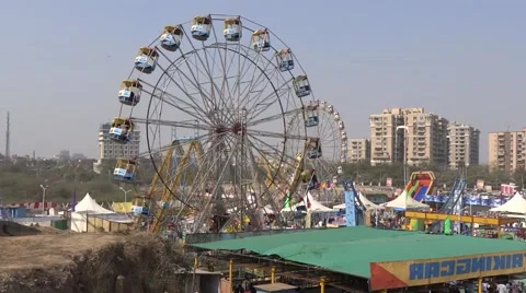 Big Swing/Giant Wheels2 Stock Footage 47127994