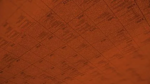 Big table with a lot of numerical data in diagonal motion. Animation. Business Illustrazione stock