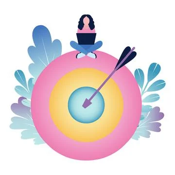 Big target with arrow Stock Illustration