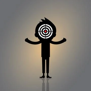 Big target man Illustrazione stock