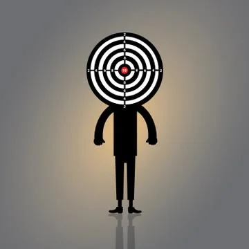 Big target man Illustrazione stock