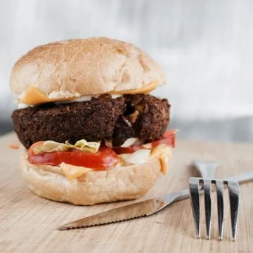 Big tasty burger Stock Photos