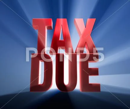 Big tax due Stock Illustration