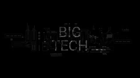Big tech tint HUD word text style of computer Data Information internet 2D Stock Footage 292107095