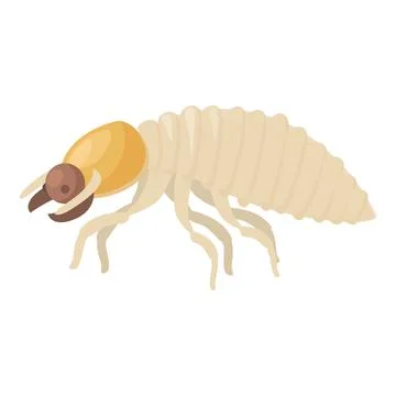 Big termite walking side view cartoon illustration Stock Illustration