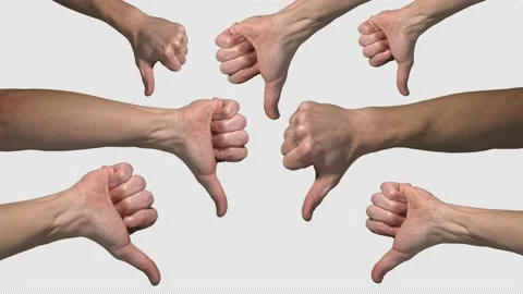 A Big Thumbs Down Fail Video stock 171542768
