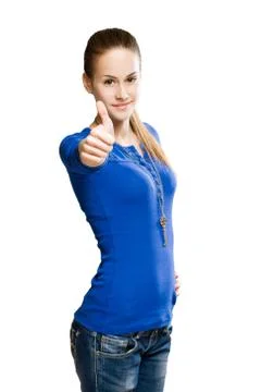 Big thumbs up. Stock Photos