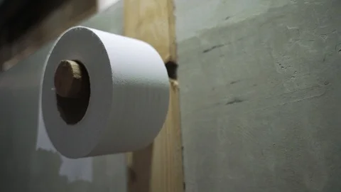 Big tissue paper roll Stock Footage 119829743