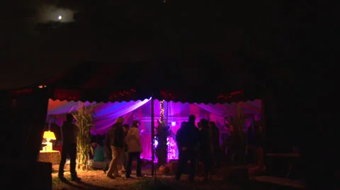 Big Top Tent at Night Stock Footage 32149863