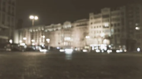 Big town square blurred timelapse Stock Footage 73398219