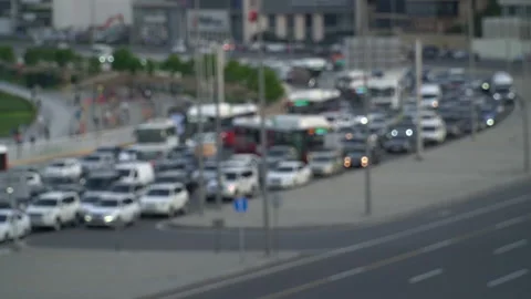 Big traffic jam on the highway. For background Stock Footage 239279187