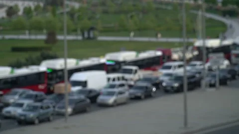 Big traffic jam on the highway. For background Video stock 239279625