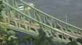 Big traffic on Liberty Bridge, Budapest, Hungary HD Footage