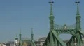 Big traffic on Liberty Bridge, Budapest, Hungary HD Footage
