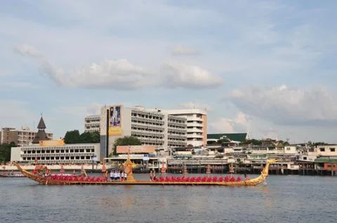 Big training of the Royal Barges Procession Foto stock