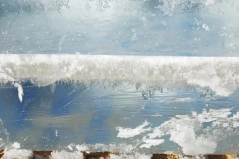 Big translucent ice blocs Stock-Fotos