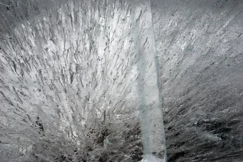 Big translucent ice blocs in the sunshine Stock Photos