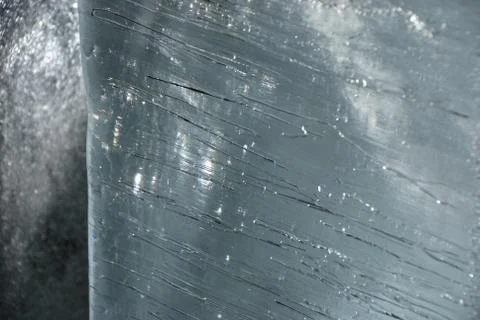 Big translucent ice blocs in the sunshine Stock Photos