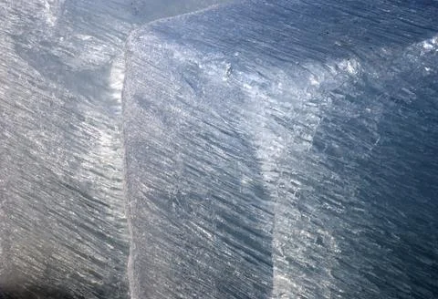 Big translucent ice blocs in the sunshine Foto stock