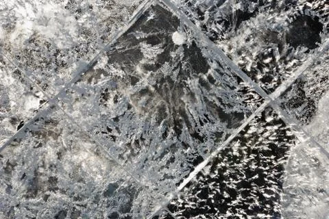 Big translucent ice blocs in the sunshine Foto stock