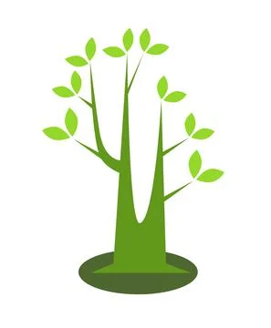 Big tree logo illustration Illustrazione stock