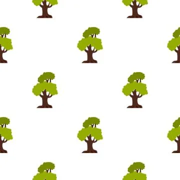 Big tree pattern flat Stock Illustration