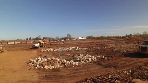 Big trucks used in construction Stock Footage 83233683