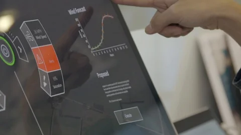 Big tuch screen - CloseUP 動画素材 126976906