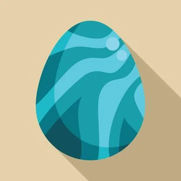 Big turquoise easter egg celebrating spring festivities with vibrant colors Stock Illustration
