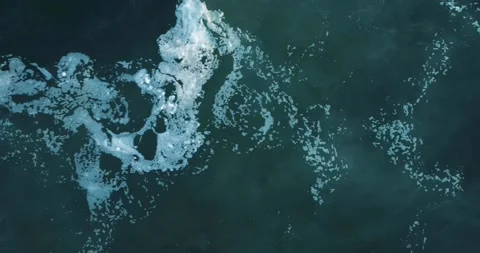 Big Turquoise Wave Rolling in the Open Ocean The Concept of Wild Nature Stock Footage 331596854