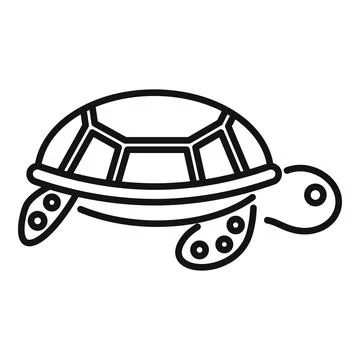 Big turtle walking slowly with strong shell protecting him Illustrazione stock