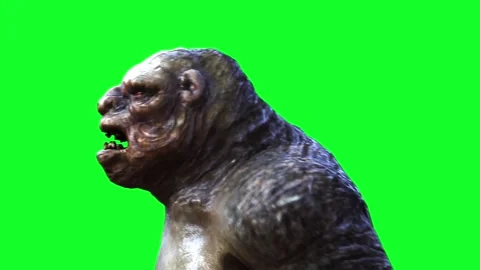Big ugly scary troll, goblin walk . Horror mystic concept. Stock-Footage 296303586