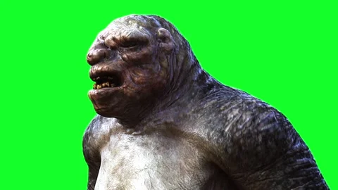 Big ugly scary troll, goblin walk . Horror mystic concept. Stock-Footage 296303672