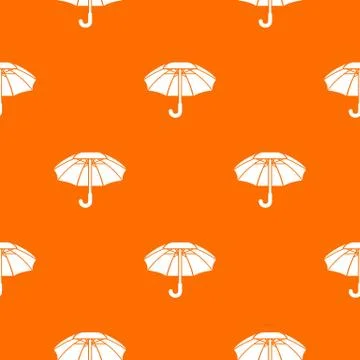 Big umbrella pattern vector orange 库存插图