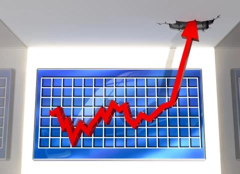 Big upturn Stock Illustration