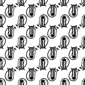 Big vacuum cleaner pattern seamless vector Stock Illustration