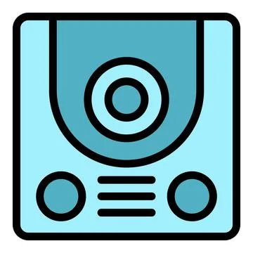 Big video intercom icon vector flat Stock Illustration