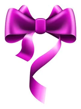 Big violet bow Stock Illustration
