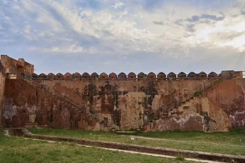 A big wall of a fort Stock Photos
